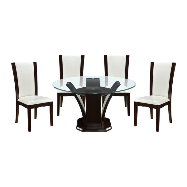 Daisy 5pc Set (TB+4S) in White/Transparent/Espresso - 710-54*5WS