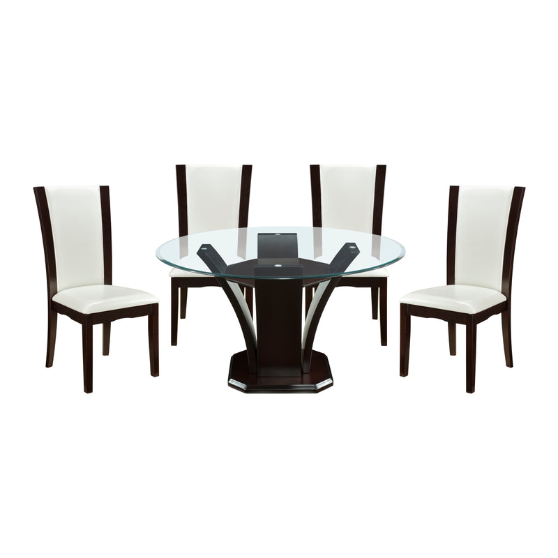 Daisy 5pc Set (TB+4S) in White/Transparent/Espresso - 710-54*5WS