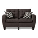 Sinclair 2pc Set: Sofa, Love in Brown - 8202CH*2