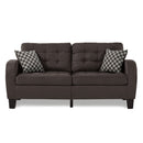 Sinclair 2pc Set: Sofa, Love in Brown - 8202CH*2