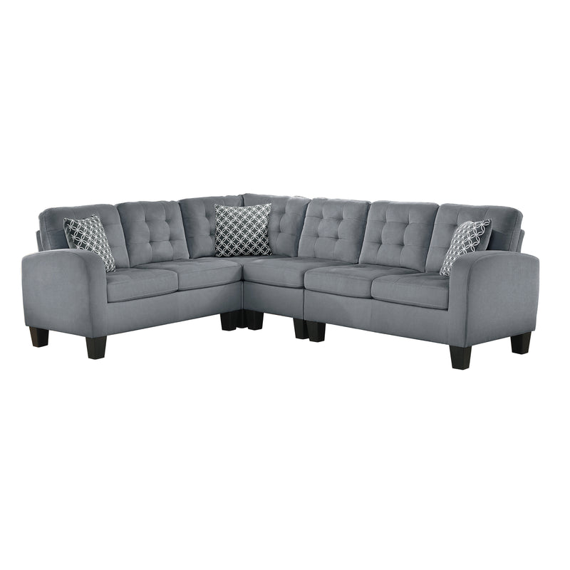 Sinclair 2-Piece Reversible Sectional in Gray - 8202GRY*SC