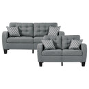 Sinclair 2pc Set: Sofa, Love in Gray - 8202GRY*2