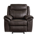 Aram Glider Reclining Chair in Brown - 8206BRW-1