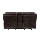 Aram Double Glider Reclining Love Seat With Center Console, Receptacles And Usb Ports