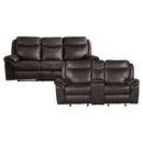 Aram 2pc Set: Sofa, Love in Brown - 8206BRW*2