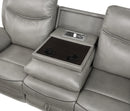 Aram Double Reclining Sofa With Center Drop-Down Cup Holders, Receptacles, Hidden Drawer And Usb Ports