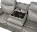 Aram Double Reclining Sofa With Center Drop-Down Cup Holders, Receptacles, Hidden Drawer And Usb Ports