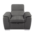 Ferriday Chair With Pull-Out Ottoman - Gray