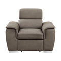 Ferriday Chair With Pull-Out Ottoman - Taupe
