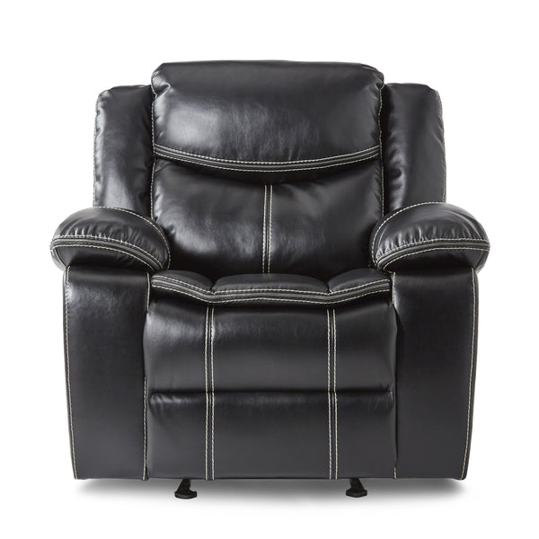 Bastrop Glider Reclining Chair in Black - 8230BLK-1