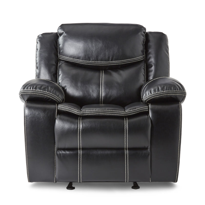 Bastrop Glider Reclining Chair in Black - 8230BLK-1