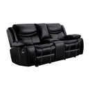 Bastrop Double Glider Reclining Love Seat With Center Console