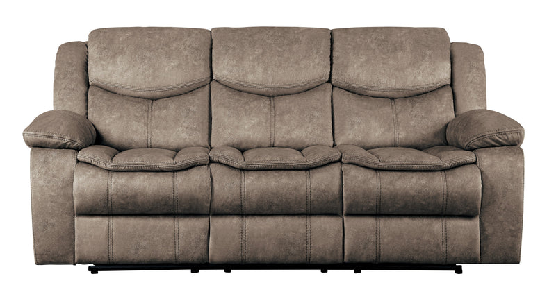 Bastrop Double Reclining Sofa in Brown - 8230FBR-3