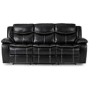 Bastrop Double Reclining Sofa in Black - 8230BLK-3