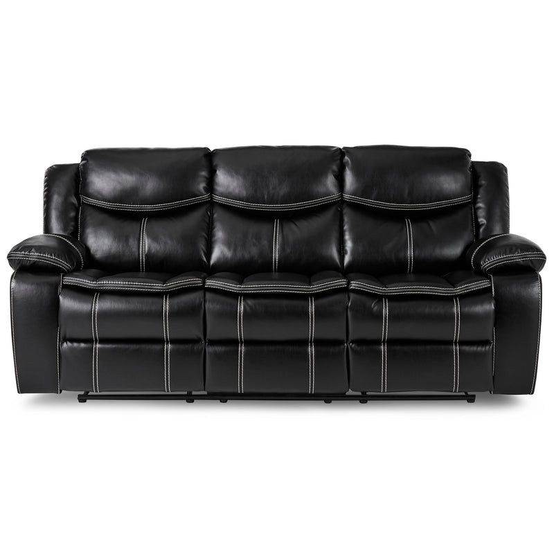 Bastrop Double Reclining Sofa in Black - 8230BLK-3