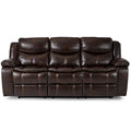 Bastrop Double Reclining Sofa - Brown - Faux Leather