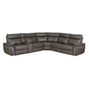 Maroni 6-Piece Modular Power Reclining Sectional with Power Headrests in Brown - 8259RFDB*6SCPWH