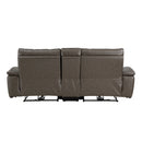 Maroni Power Double Reclining Loveseat with Center Console and Power Headrests in Brown - 8259RFDB-2CNPWH*