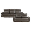 Maroni 2pc Set: Sofa, Love (Power) in Brown - 8259RFDB*2PWH