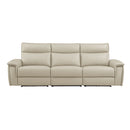 Maroni (3)Power Double Reclining Sofa with Power Headrests in Taupe - 8259RFTP-3PWH*