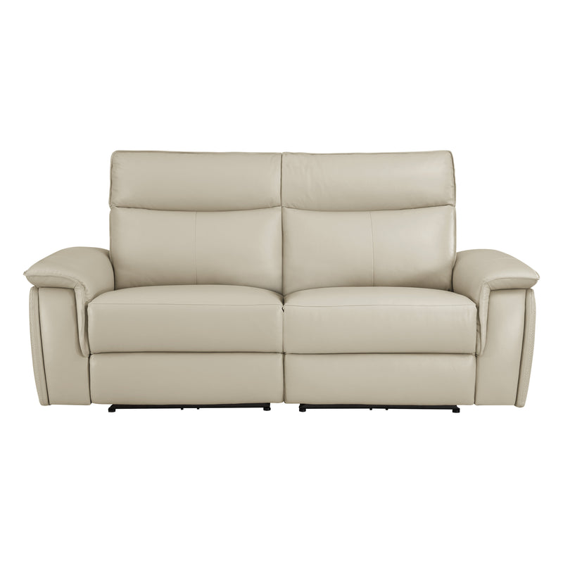 Maroni (2)Power Double Reclining Loveseat with Power Headrests in Taupe - 8259RFTP-2PWH*