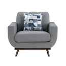 Everton Chair in Gray/Walnut - 8341GY-1RV