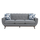 Everton Sofa in Gray/Walnut - 8341GY-3RV