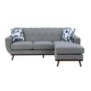 Everton Reversible Sofa Chaise in Gray/Walnut - 8341GY-3SCRV