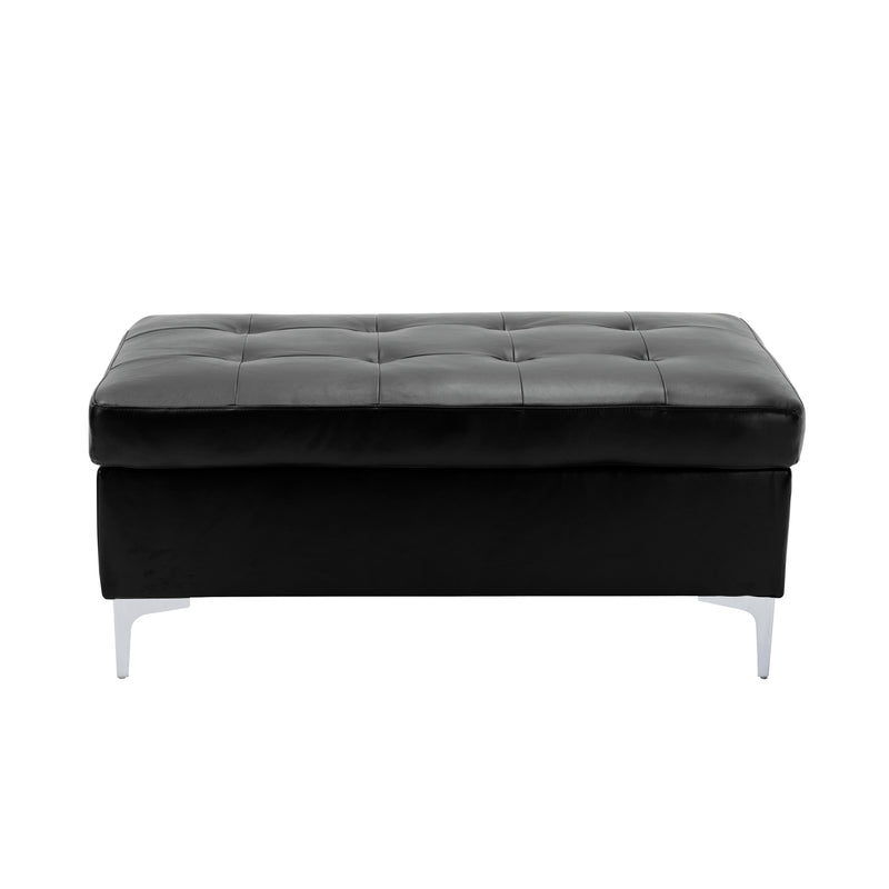 Barrington Ottoman in Black - 8378BLK-4