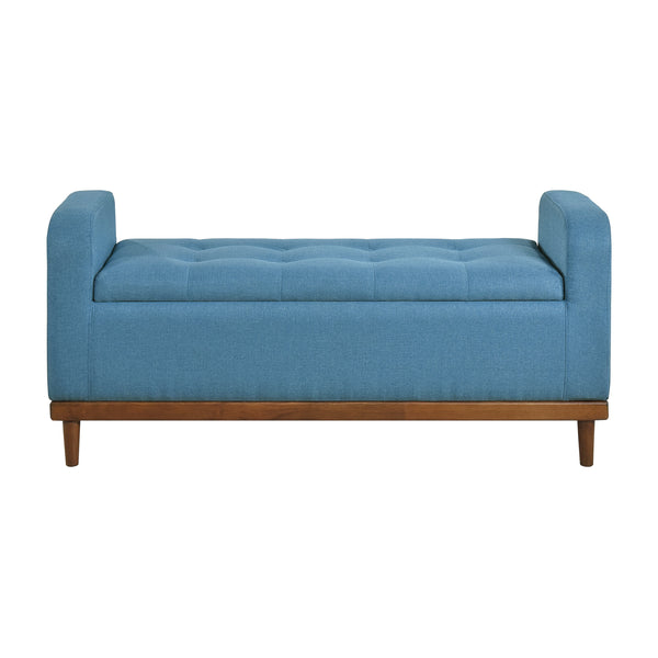 Brigitte Lift Top Storage Bench in Blue - 4590BU