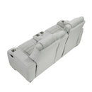 Ronan Double Reclining Love Seat With Center Console, Wireless Speakers, Storage Arms, Cup Holders And Led