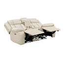 Huron Power Double Reclining Love Seat With Center Console, Wireless Speakers, Led And Charging Ports