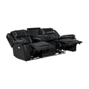Huron Power Double Reclining Sofa With Center Drop-Down Cup Holders, Wireless Charger, Magazine Bag, Led And Charging Ports