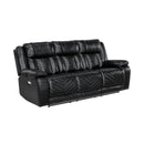 Huron Power Double Reclining Sofa With Center Drop-Down Cup Holders, Wireless Charger, Magazine Bag, Led And Charging Ports