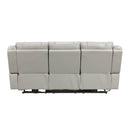 Huron Power Double Reclining Sofa With Center Drop-Down Cup Holders, Wireless Charger, Magazine Bag, Led And Charging Ports