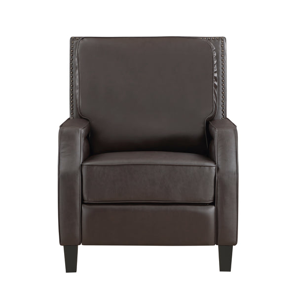 Berenson Push Back Reclining Chair in Brown - 8504DBR-1