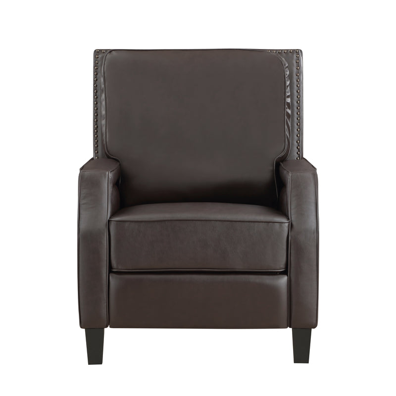 Berenson Push Back Reclining Chair in Brown - 8504DBR-1