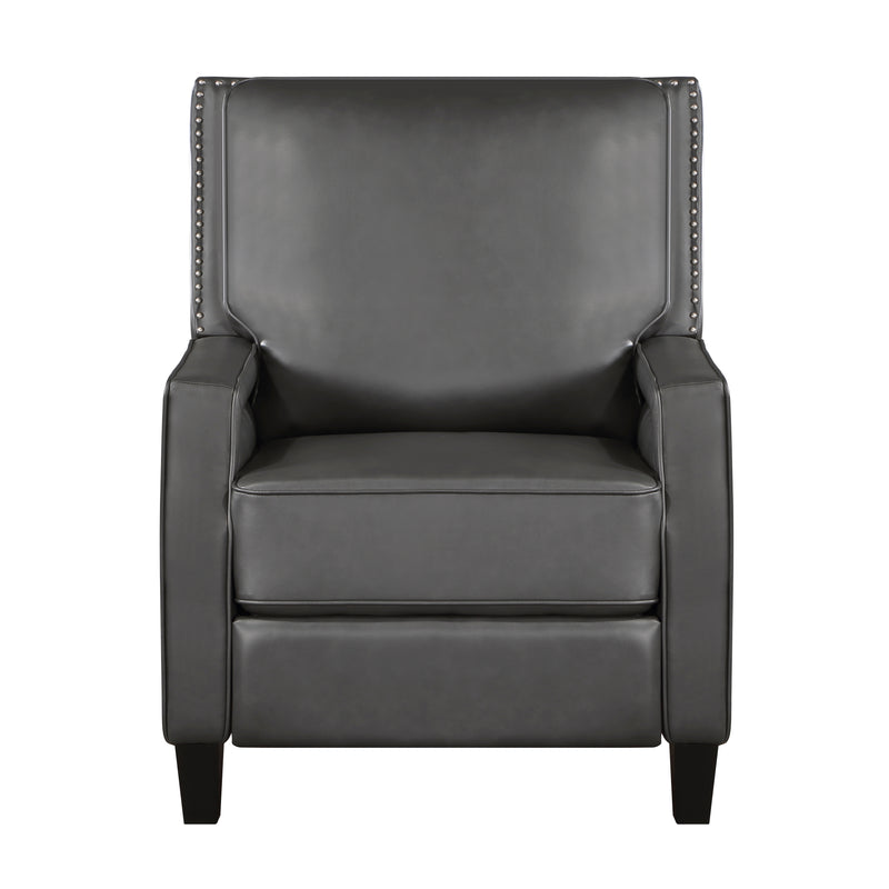 Berenson Push Back Reclining Chair in Gray - 8504GRY-1