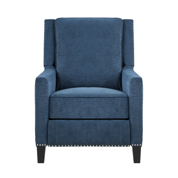 Banks Push Back Reclining Chair in Blue - 8505BU-1