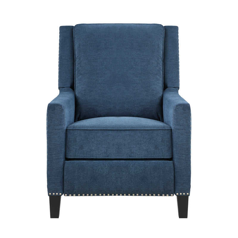 Banks Push Back Reclining Chair in Blue - 8505BU-1