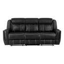Littleton Double Reclining Sofa With Center Drop-Down Cup Holders,Storage Pouch, Receptacles And Usb Ports - Black
