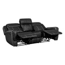 Littleton Double Reclining Sofa With Center Drop-Down Cup Holders,Storage Pouch, Receptacles And Usb Ports