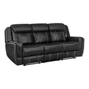 Littleton Double Reclining Sofa With Center Drop-Down Cup Holders,Storage Pouch, Receptacles And Usb Ports