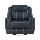 Littleton Swivel Glider Reclining Chair - Blue