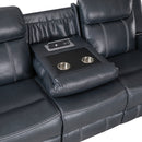 Littleton Double Reclining Sofa With Center Drop-Down Cup Holders,Storage Pouch, Receptacles And Usb Ports