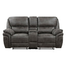 Proctor Double Reclining Love Seat With Center Console - Gray