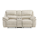 Proctor Double Reclining Love Seat With Center Console - Beige