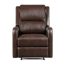 Durant Reclining Chair - Brown - Faux Leather