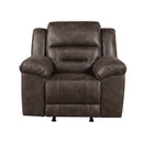 Hazen Rocker Reclining Chair - Brown - Microfiber