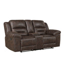 Hazen Double Reclining Love Seat With Center Console